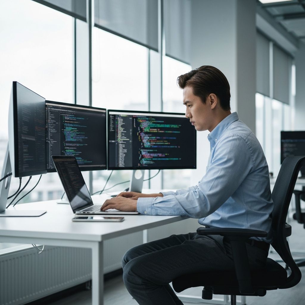 Software developer working